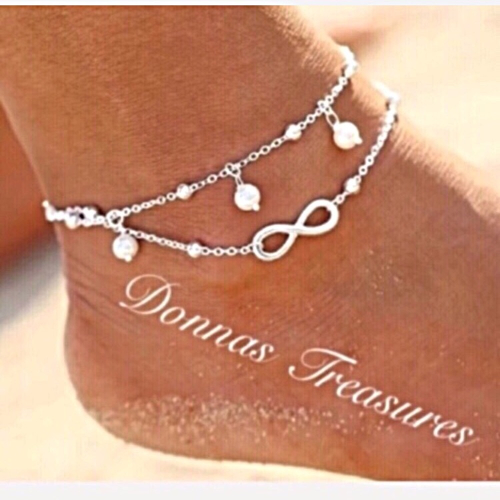 💐Silver Infinity Anklet